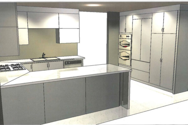 Design Build Custom Project - Kitchen CAD Plans - Elevation view - Custom Kitchen