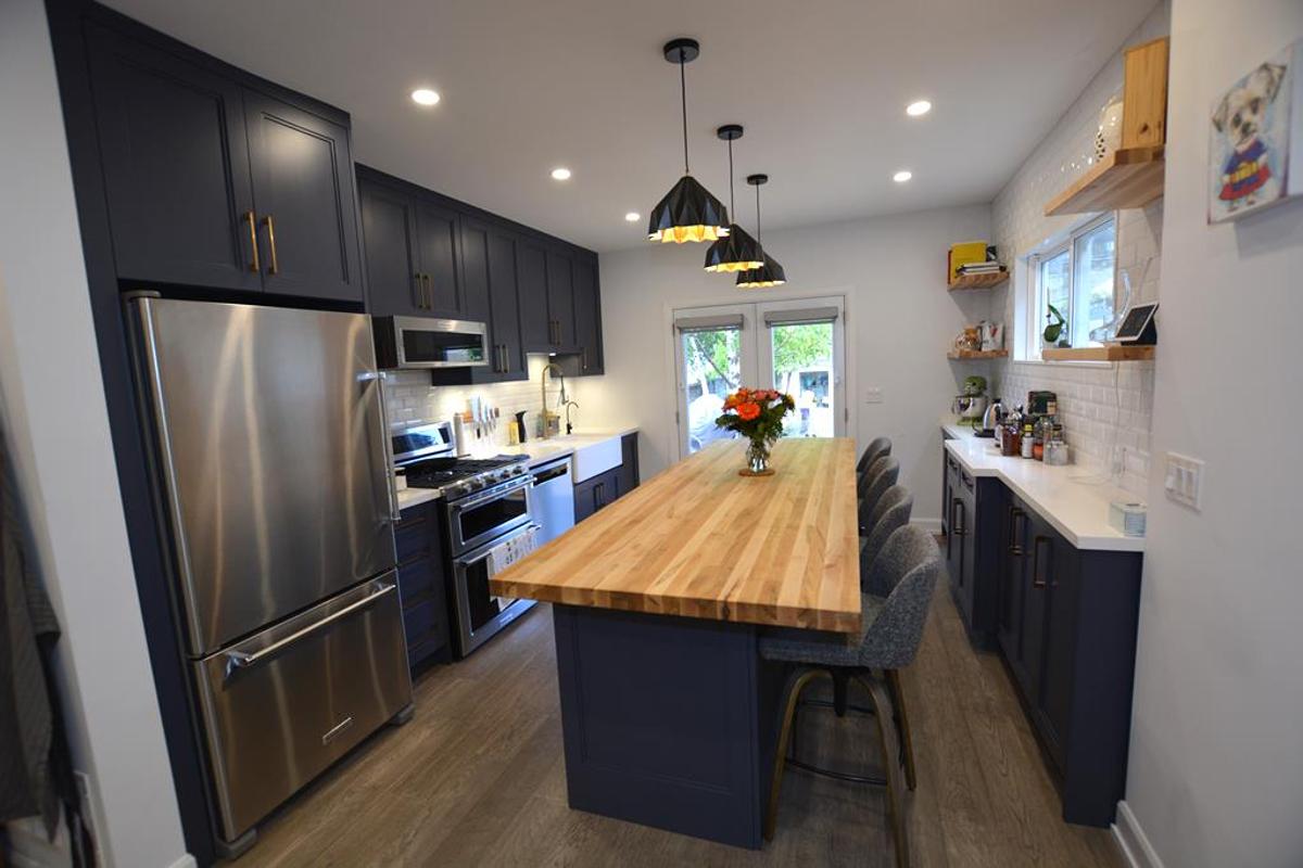 Island kitchen renovation in Toronto