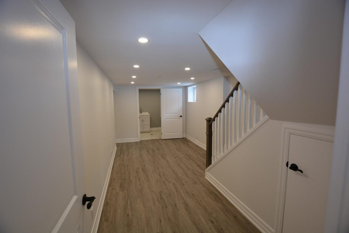 Basement renovation with bathroom in North York