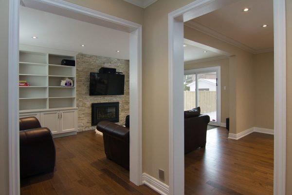 Interior Renovation - Before-After- Open concept- living room- Structural beam- Toronto 2
