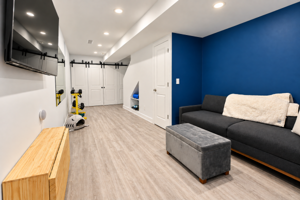 Finished lowered basement - underpinned basement - Toronto