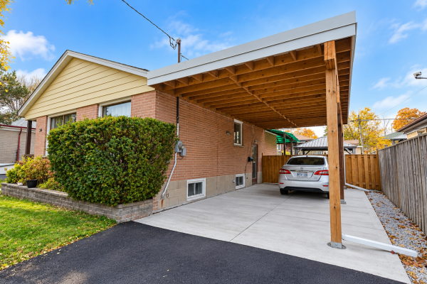 Attached Custom Carport Build - Scarborough - Toronto