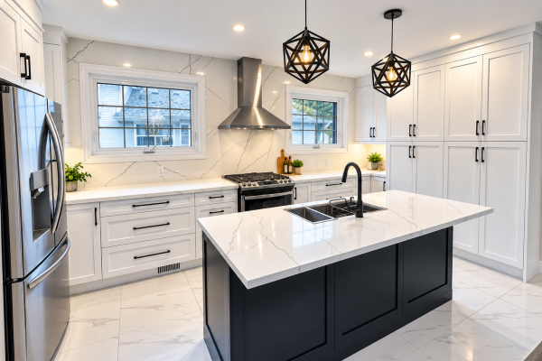 Modern open concept kitchen with island - Etobicoke - Toronto
