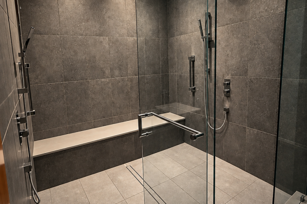Luxury double shower wet room - Etobicoke - Toronto
